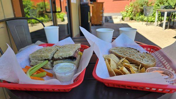 Roast Beef and Portobello sandwiches