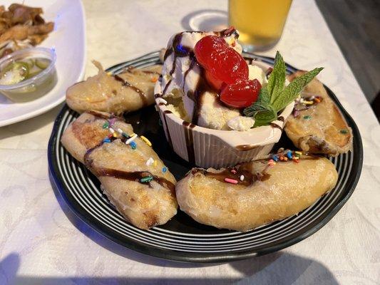 Fried Banana Ice Cream