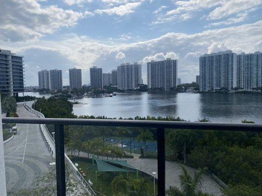 Unbeatable views from Aventura condo patio.