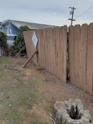 Falling down fence in the dog park. Let management know the safety problems 2 YEARS ago. Still the same.