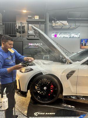 BMW M4 Competition in for Full Front Paint Protection Film and Ceramic Coating