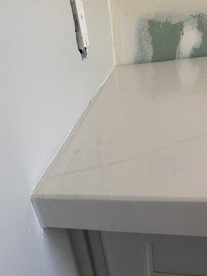 Bad patch job for counter cut too short