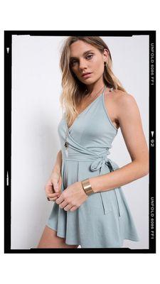 sage green romper