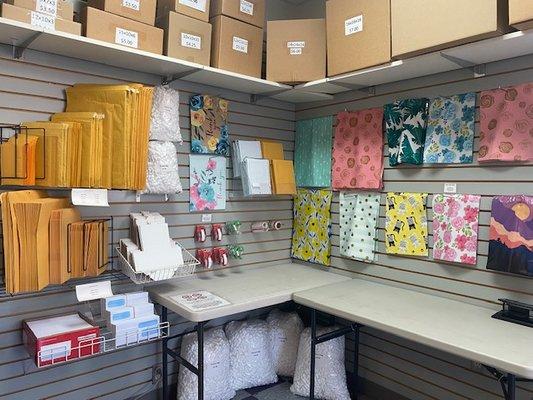 At Postal and More we have envelopes, mailers, boxes, tape, bubble wrap, peanuts and so much more. If you need something packed we can help!