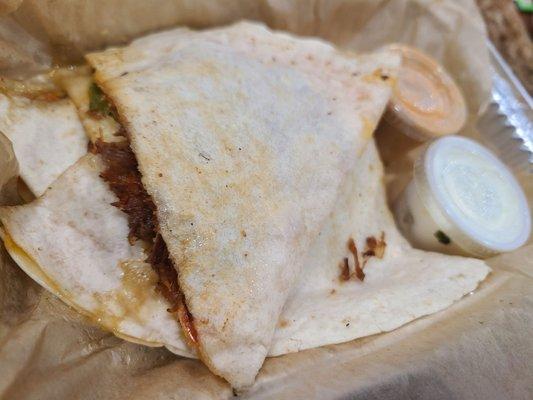 Carnitas quesadilla