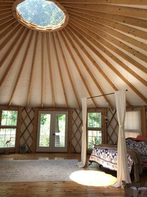 Inside Yurt 3 (view to right from door)