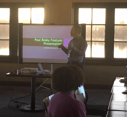 Paul teaching at a business networking meeting