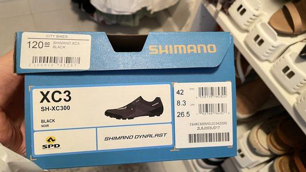 XC3 shimano dynalast black shoes