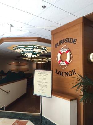 Entrance to the lounge at the Paradise Pier Hotel