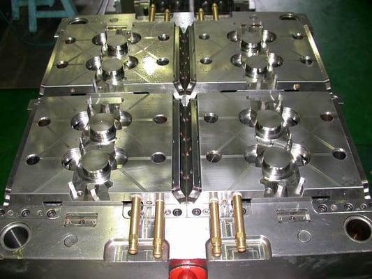 This is what an injection mold looks like, if you were wondering what an injection mold looks like.