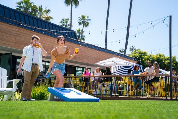 Cornhole available on Lapper Lawn