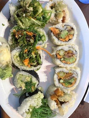 Veggie Tempura Roll and Special Veggie Roll