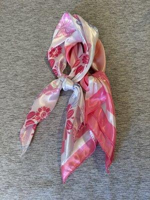 Pink scarves for Breast Cancer walk