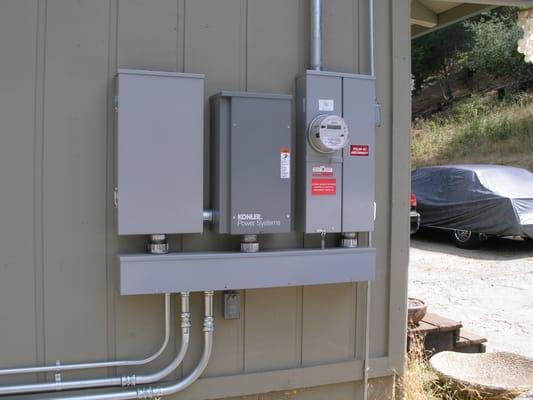 New Electric Service with Generator Transfer Switch