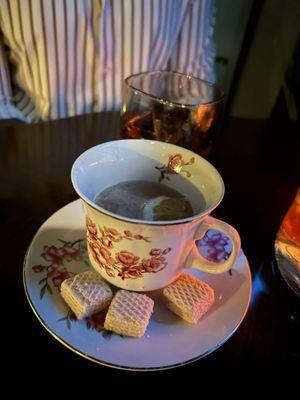 High Tea served with little cookies