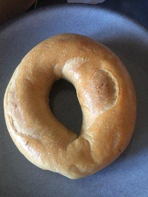 A skinny Plain bagel