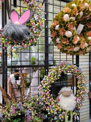 Dimensional wreaths ready for Spring.