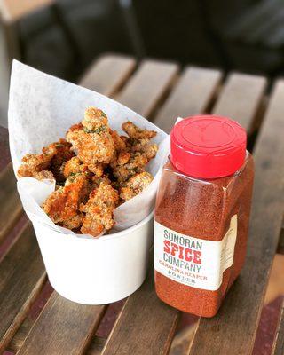 Worlds Spiciest Popcorn Chicken Seasoned with Carolina Reaper Chili Powder