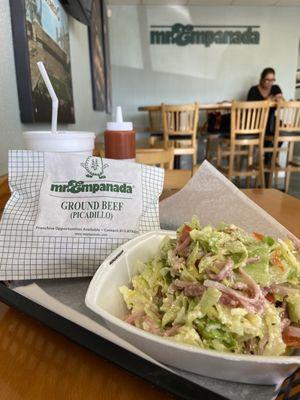 The Combo#5- an empanada and salad of your choice| Mr. Empanada | Dec 3, 2021| South Tampa FL