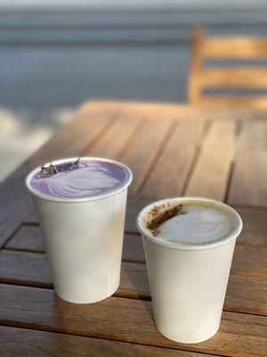 Ube Latte and cookie butter cap