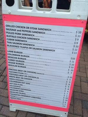 Large menu!