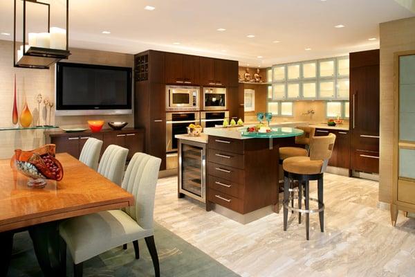 Second interior shot of a beautiful designer kitchen that was completed with the collaboration of our in-house design team and the client.