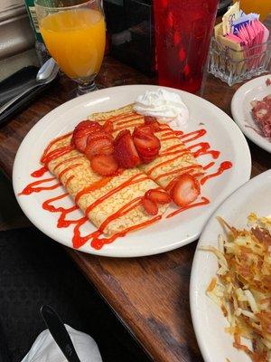 Strawberry Crepes Breakfast Special