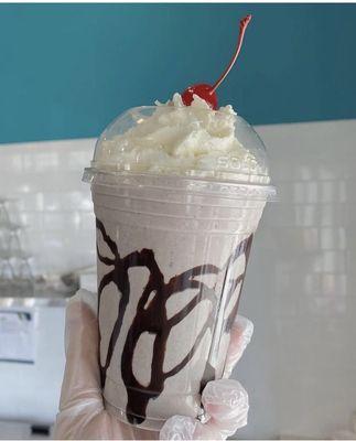 Delicious milkshake made with any of our flavors, topped with homemade whipped cream and a cherry