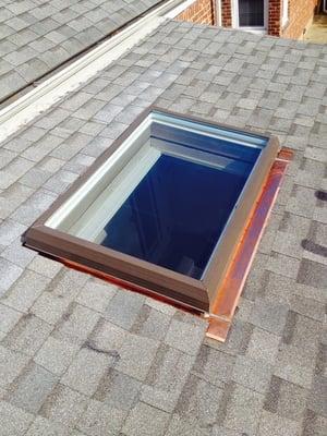 Skylight installation done by Sunrise Roofing and Chimney