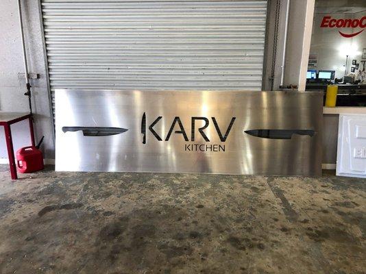 Karv Kitchen Metal Channel Letter Sign in Atlanta GA