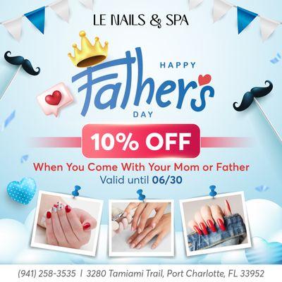 HAPPY FATHER'S DAY 
10% OFF When You Come With Your Mom or Father
Valid until 06/30