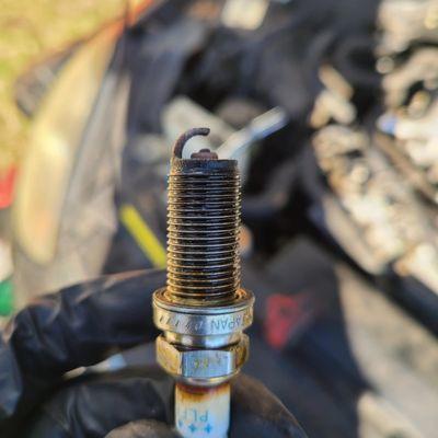 Worn out spark plugs