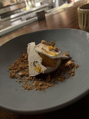 Persimmon and cheese dessert