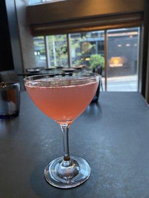 Basil berry martini