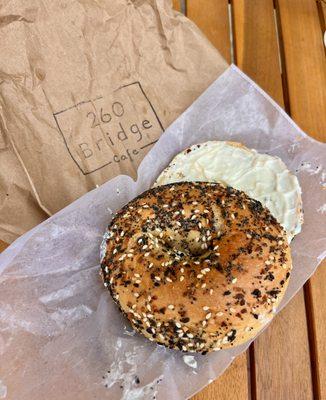 Warm bagels fresh out of the oven