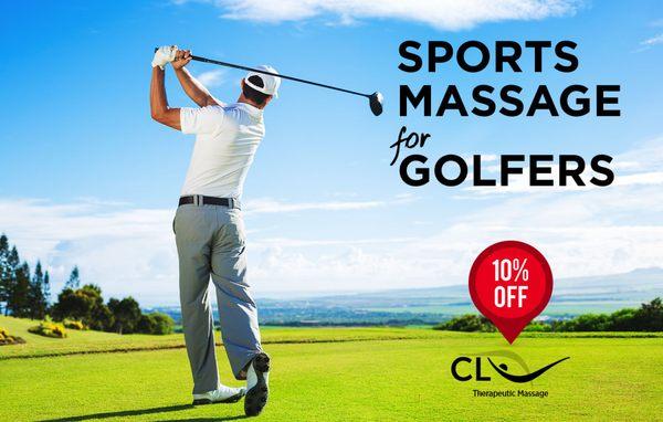 Holiday Offer: 10% Sports Massage for Golfers at CL Therapeutic Massage in Tysons Corner, Virginia