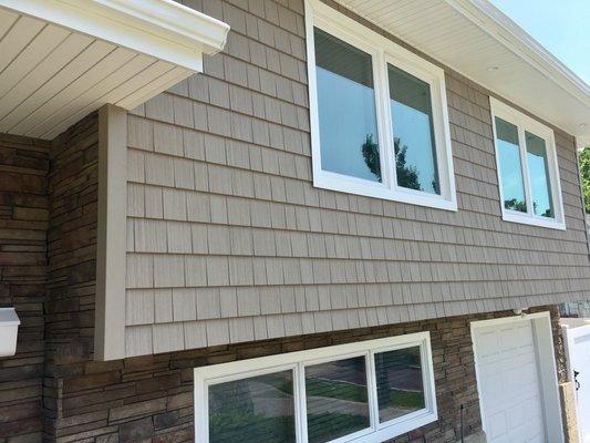 All new vinyl siding! Please check out the trim work around the windows, clean cut lines add the perfect touch to this beauty.