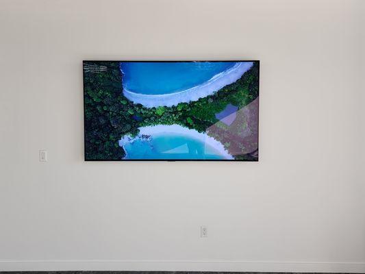 Large TV installation