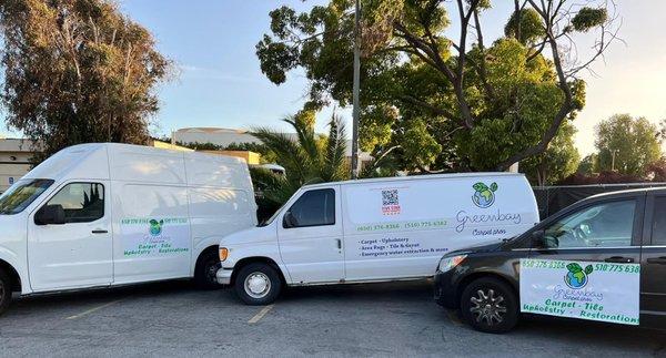 Our Van Fleet with top of the line Truck mounted equipment