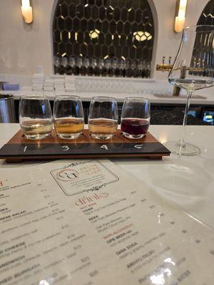 A quick little example of what the tasting flight looks like