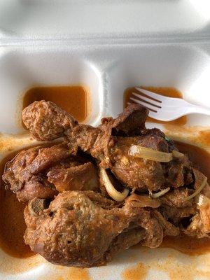 Stew chicken.