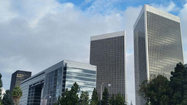 View of The CAA Building & Twin Towers