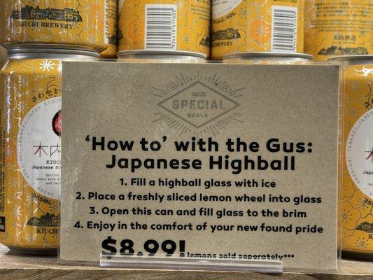 Make a highball