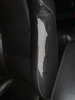 Passenger seat tear