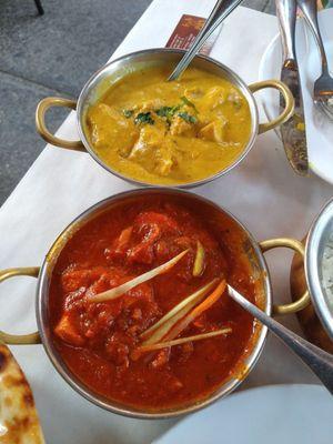 Chicken Vindaloo and Chicken Korma