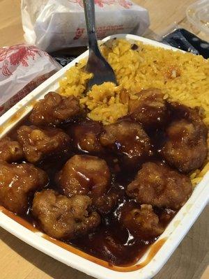 C10. General Tso's Chicken Combo Platter