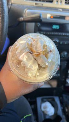 Caramel and Vanilla Blended Frozen Coffee! $5.00