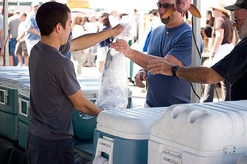 Another satisfied customer at the farmer's market!