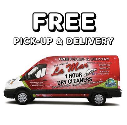 Free pick up and delivery for all of our customers. Sign up today!