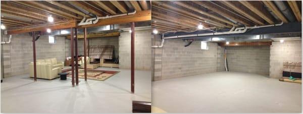 Basement Before and After